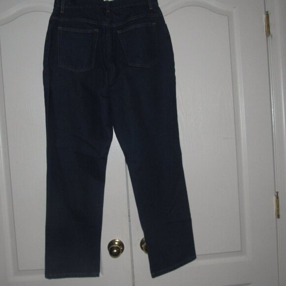 L.L. BEAN Original Fit Relaxed Dark Wash Jeans Size 14 Reg - Picture 3 of 5